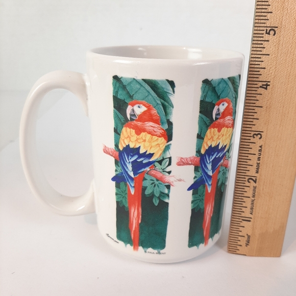 🔥Tropical Parrot Design Coffee Mug By Paul Brent CUPPA - Picture 3 of 5